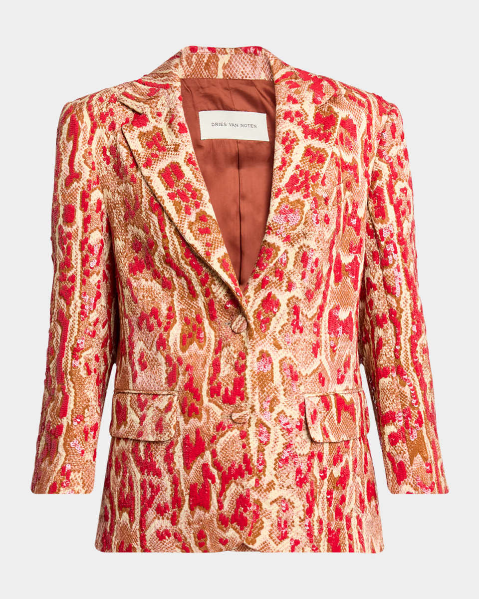 Birdy Printed Sequined Jacket